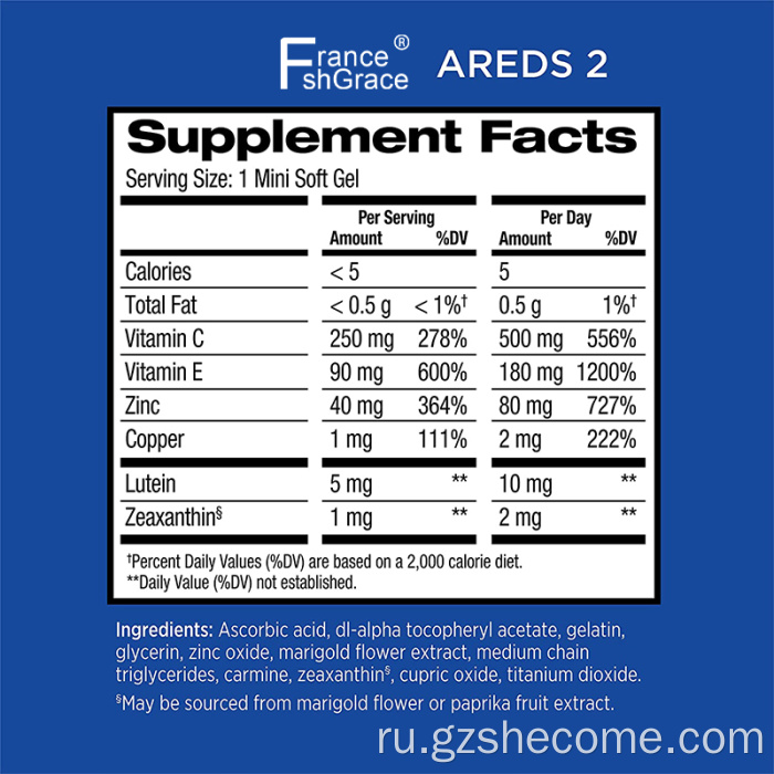 Мяглевые герметики витамина витамина, содержащие витамин С лютеина С